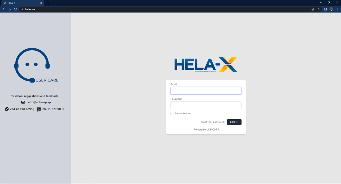 HELA-X_Login